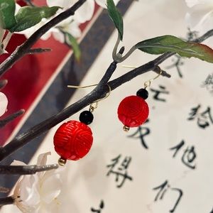 Chinese Lantern chinoiserie earrings